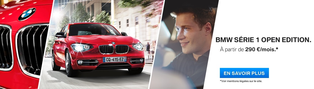 BMW SERIE 1 OPEN EDITION À PARTIR DE 290 €/MOIS SANS APPORT