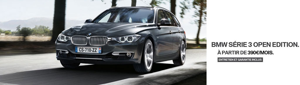 BMW 316d OPEN EDITION À PARTIR DE 390 €/MOIS SANS APPORT