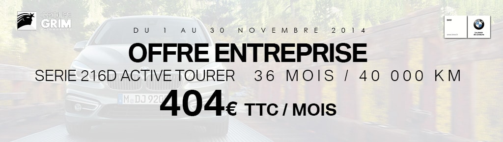 OFFRE ENTREPRISE : SERIE 216D ACTIVE TOURER