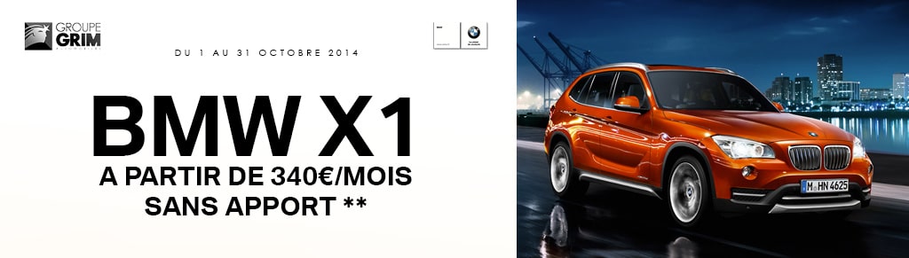 L’offre entreprises du mois : BMW X1 a partir de 340€/mois