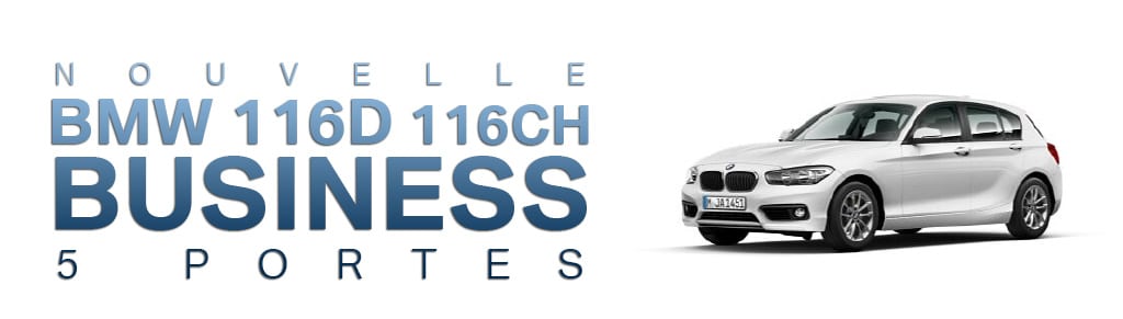NOUVELLE BMW SERIE 116d BUSINESS A 262€/MOIS