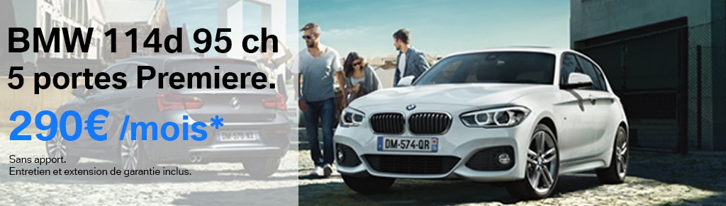 BMW 114d 95ch 5 PORTES PREMIERE A PARTIR DE 320€/mois