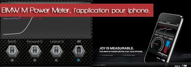 Téléchargez BMW M Power Meter, l’application pour iphone.