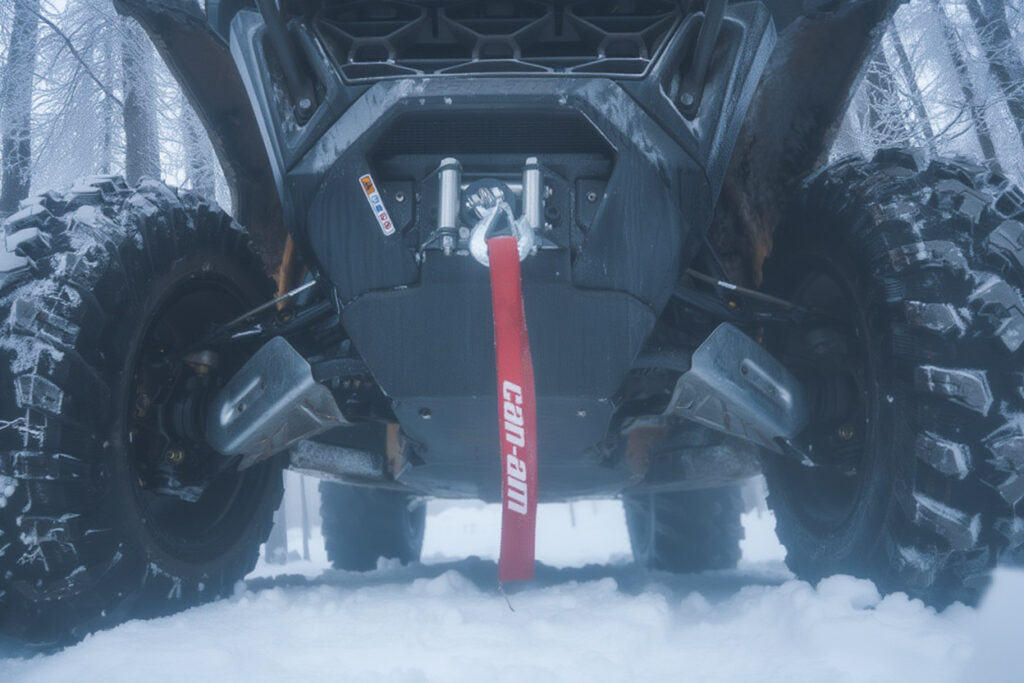 Quad Can-Am Outlander vu du dessous