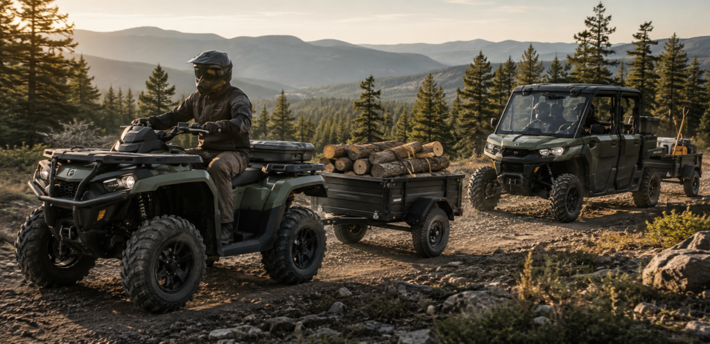 Tracter avec un Quad Tracter avec un Quad