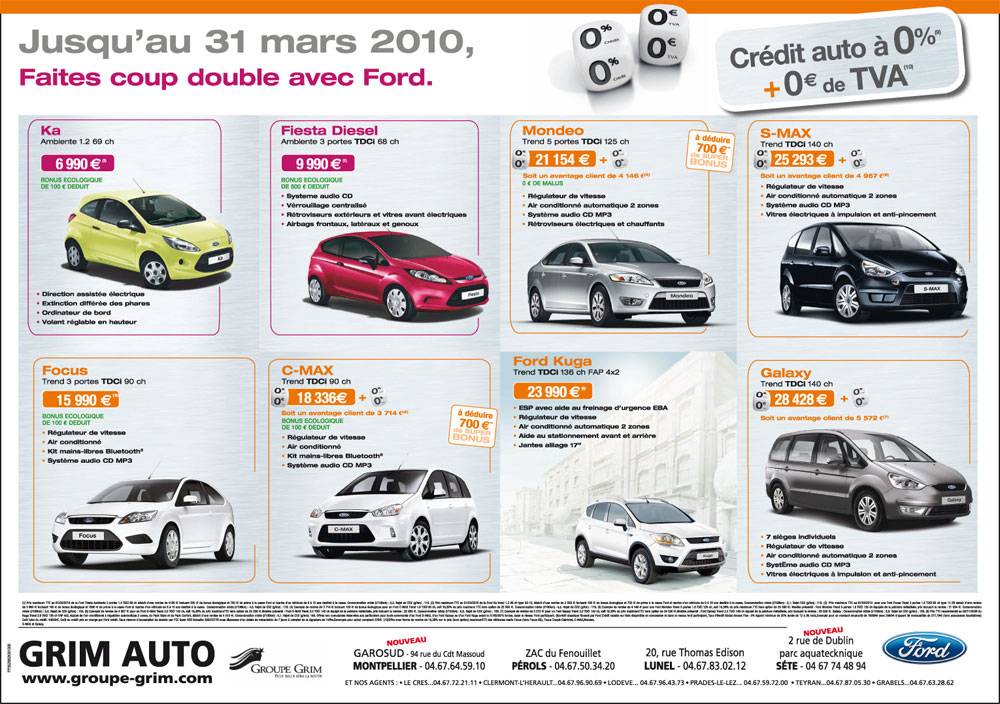 Credit auto a taux 0 chez ford #6