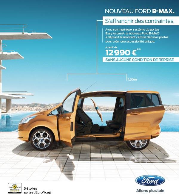 Ford bmax 125cv 92000km climatise et garantie - Voitures