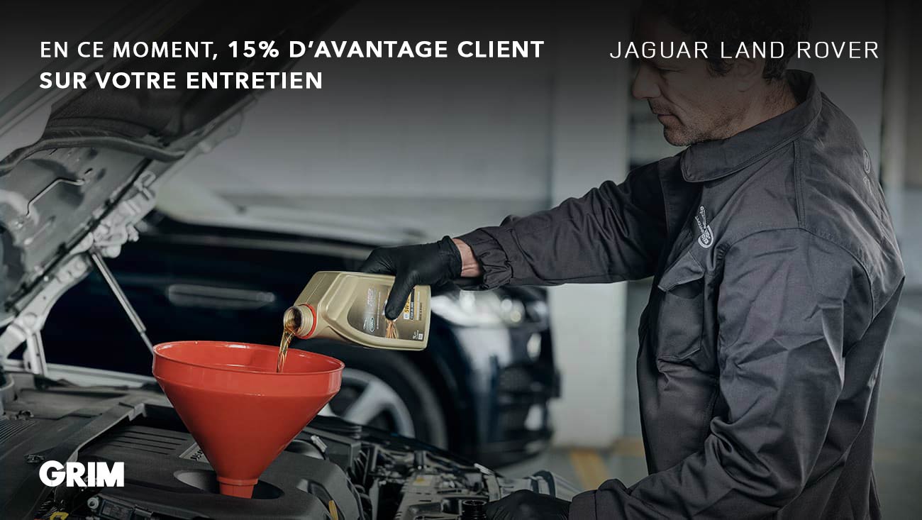 Préservez l’excellence de votre véhicule : 15 % d’avantage client sur votre entretien 1 offre entretien jaguar land rover
