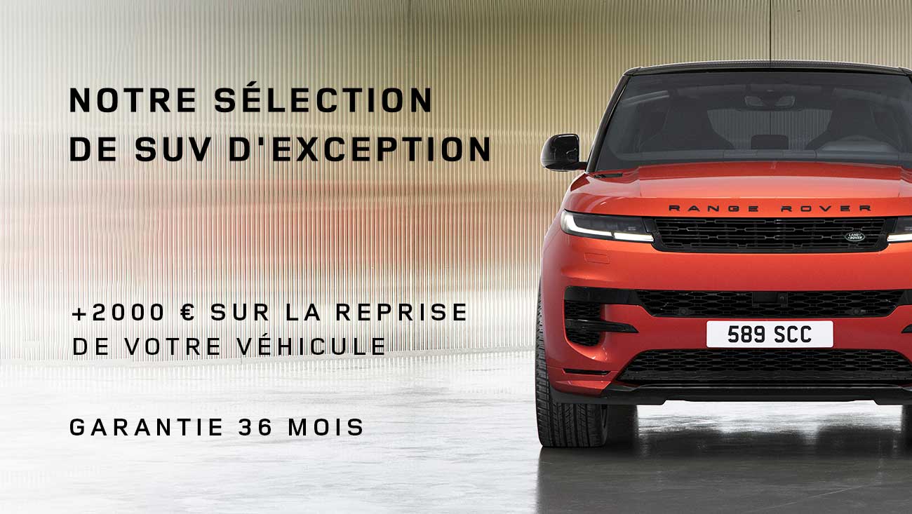 Bonus rentrée : + 2 000 € d'aide à la reprise sur notre sélection de SUV d'exception, garantie 36 mois 1 offre selection vehicules neufs