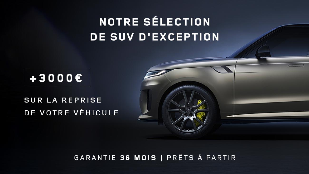 Bonus automne : + 3 000 € d'aide à la reprise sur notre sélection de 13 SUV d'exception, garantie 36 mois 1 site offre bonus automne