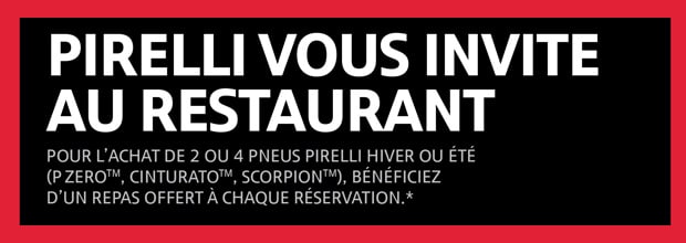 PIRELLI VOUS INVITE AU RESTAURANT