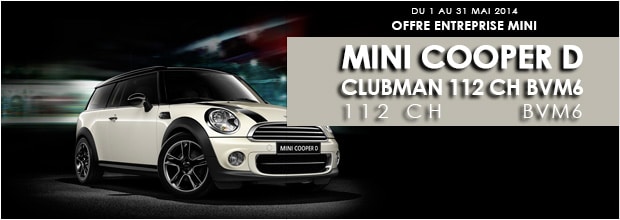 Offre entreprise MINI: La MINI Cooper D Clubman 112 ch BVM6