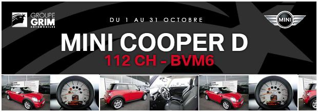 OFFRE AFFAIRE : Mini Cooper D 112 ch – BVM6