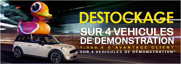 DESTOCKAGE SUR 4 VEHICULES DE DEMONSTRATION