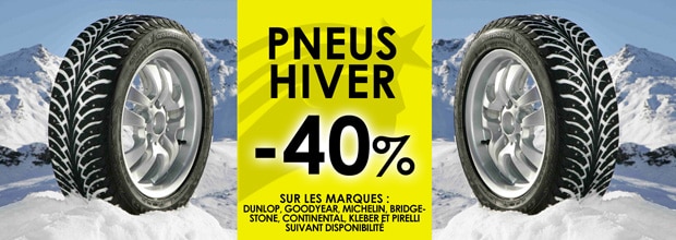 PNEUS HIVER: 40% de remise !