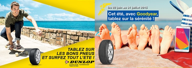 Une Tablette Samsung offerte pour l’achat de 4 pneus * Goodyear / Dunlop