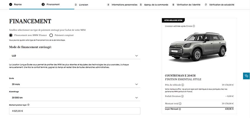 Concession MINI en ligne