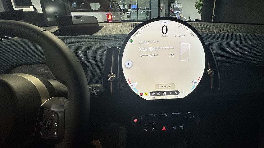 Activation de "Dis Siri" dans Apple CarPlay MINI