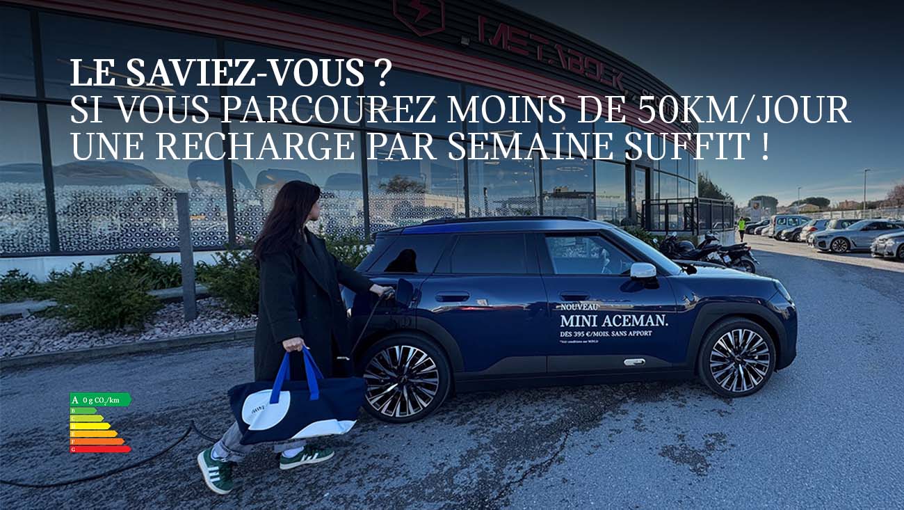 MINI Aceman rouge sur une route