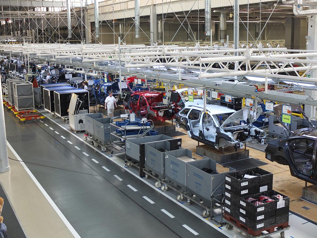 Usines de fabrication des voitures SKODA.