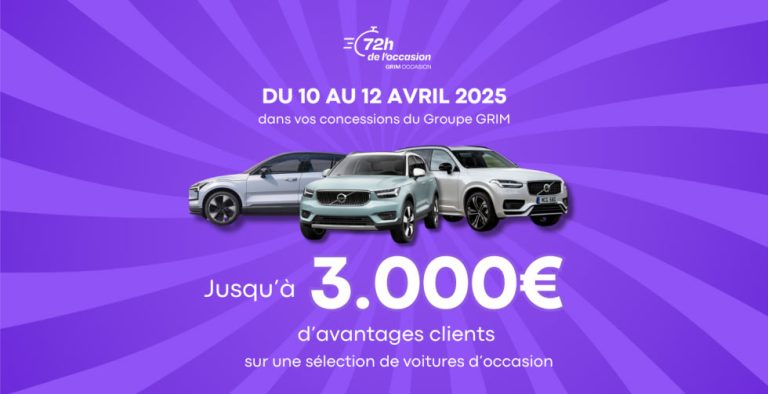 Du 10 au 12 avril, profitez d’offres exceptionnelles sur nos occasions